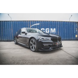 Накладка сплиттер на передний бампер на BMW 7 G11 M-Pack